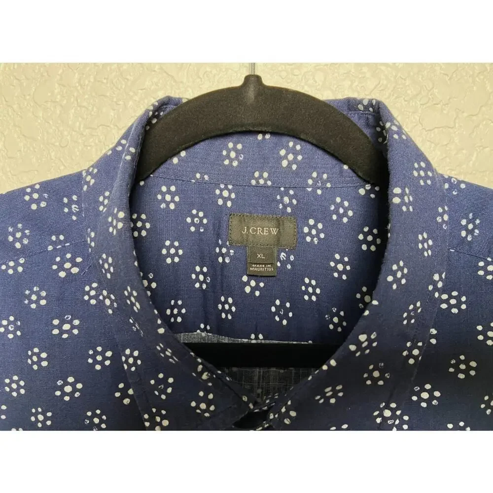 J. Crew Long Sleeve Button-Up Shirt Men's XL Cotton Blue